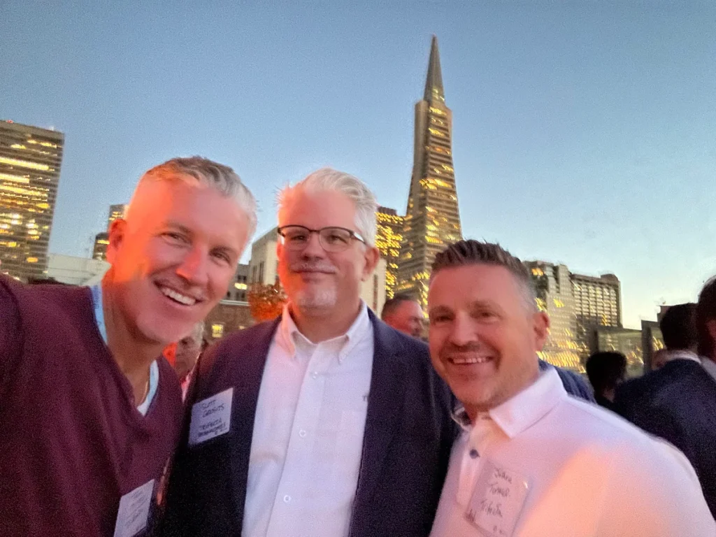 Tom Miller, Scott Geosits, and Joshua Turner connecting with Trailblazers!