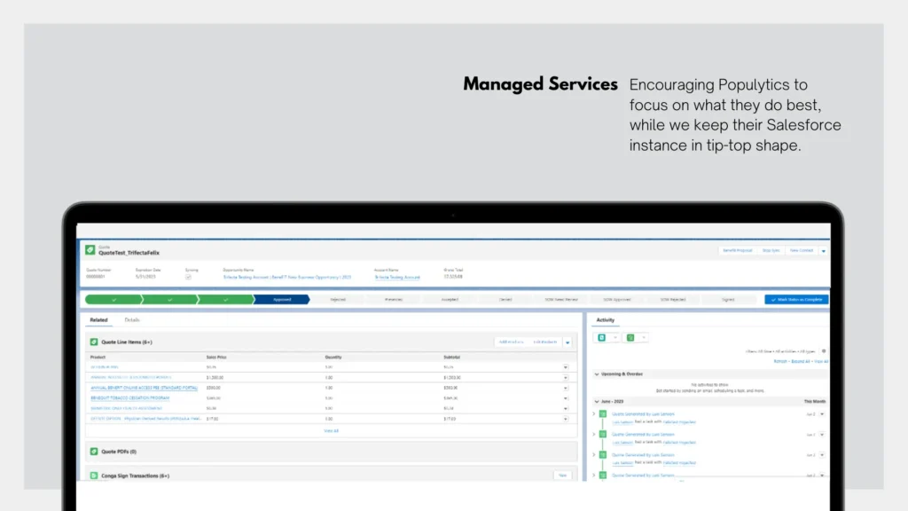 Encouraging Populytics to focus on what they do best, while we keep their Salesforce instance in tip-top shape.