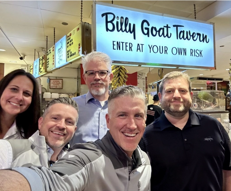 group photo in front of Billy Goat Tavern