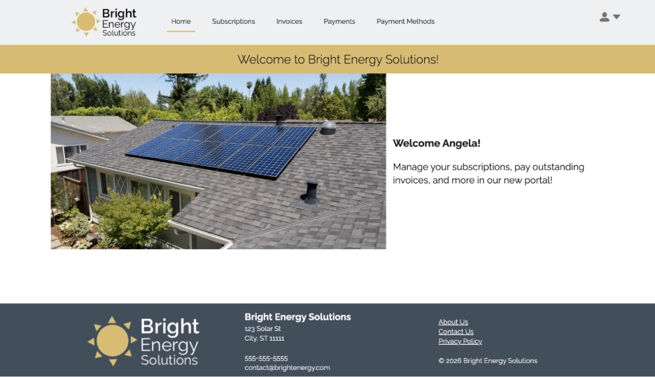 bright energy homepage stripe for salesforce